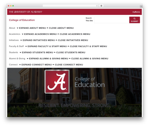UA Theme WordPress theme - education.ua.edu