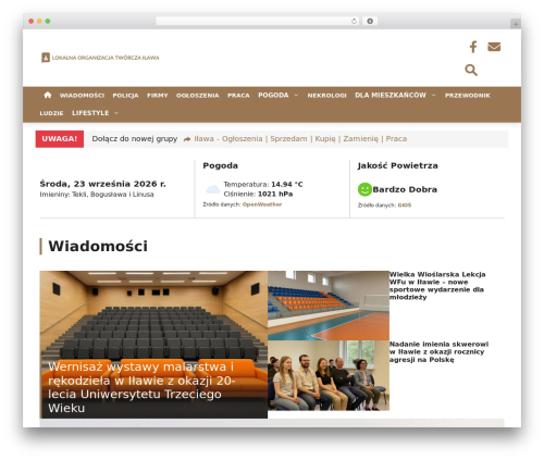 Features of local websites WordPress plugin - lot.ilawa.pl