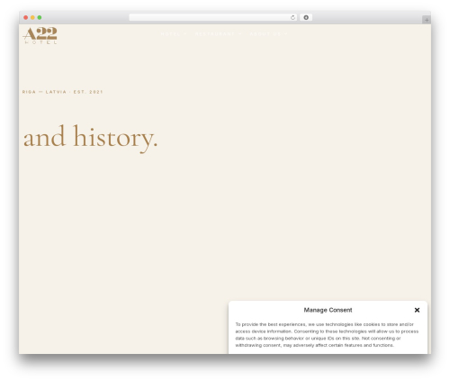 Smooth scrolling with lenis WordPress plugin - a22hotel.com