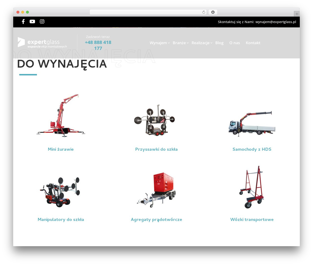 Backhoe WordPress theme - dzwigamy.com