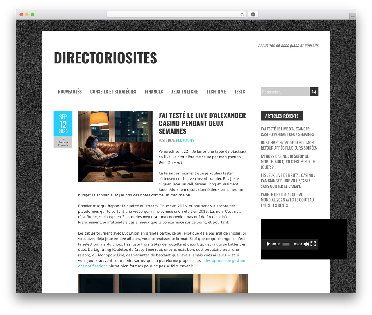BoldR Lite WordPress theme - directoriosites.com