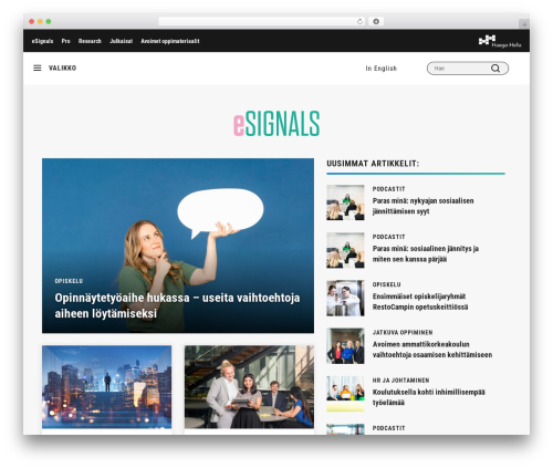 eSignals WordPress theme - esignals.fi