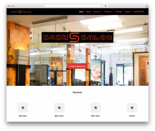 Sash WordPress theme - sashsalon.com