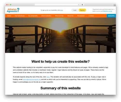 Global header footer WordPress plugin - atheistoragnostic.com