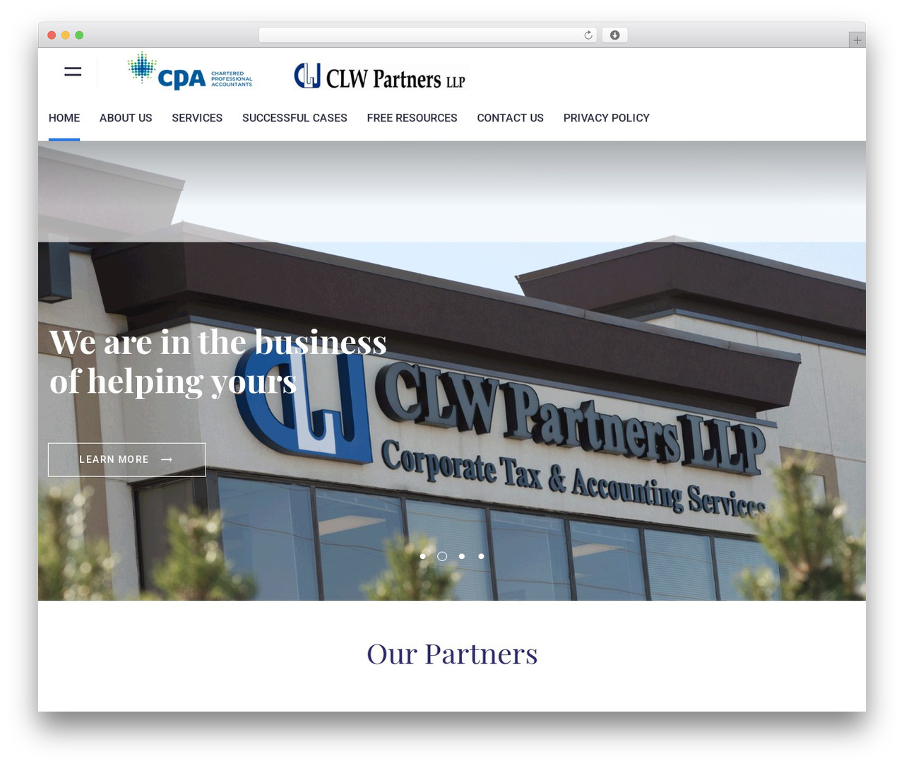 Advice theme WordPress - clwpartners.com