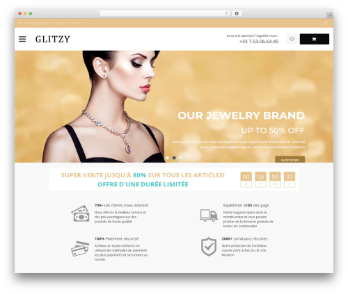 DavinciWoo WordPress blog theme - glitzy.fr