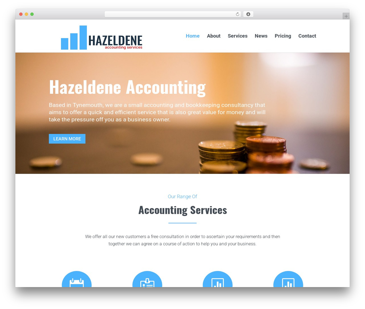 Divi WordPress theme - hazeldeneaccounting.com