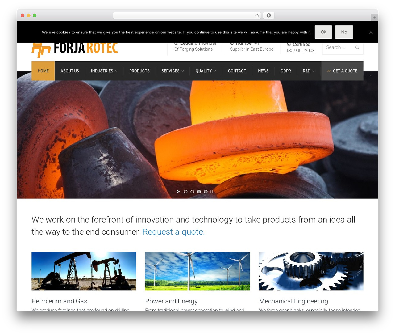 Factory WordPress theme - forjarotec.ro