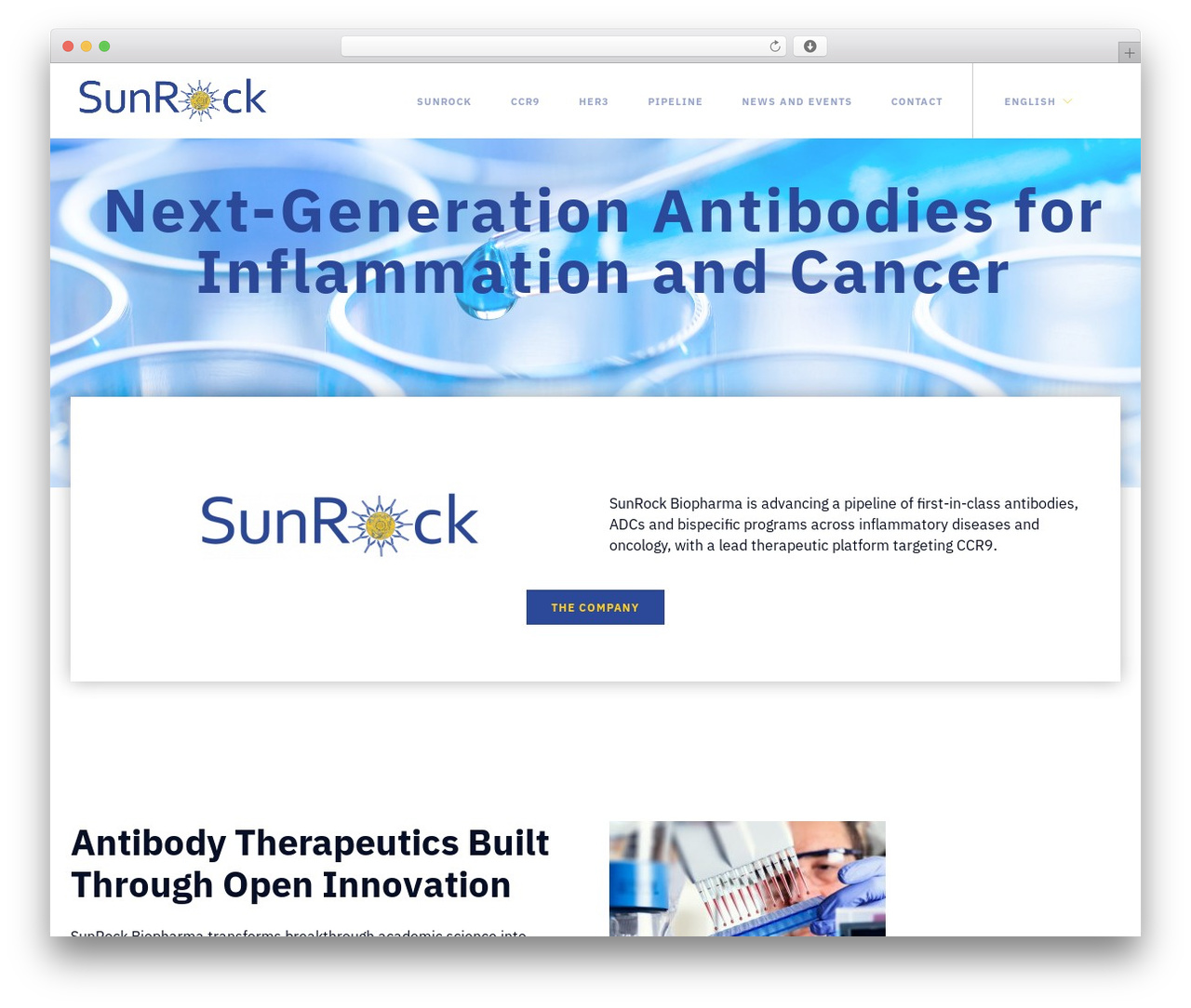 Foundry theme WordPress - sunrockbiopharma.com
