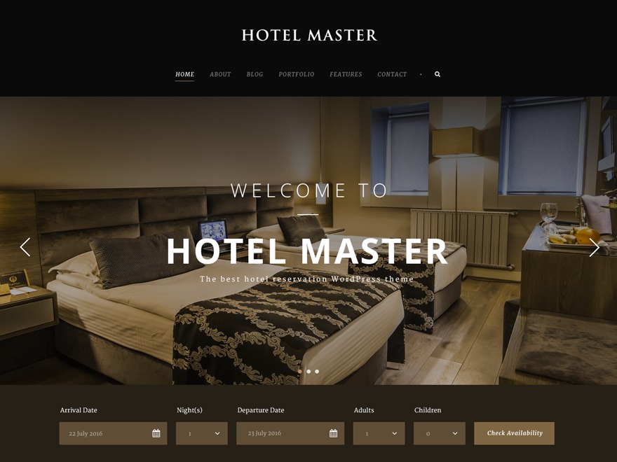 Hotel Master Child Theme best hotel WordPress theme