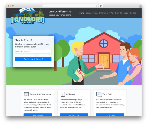 LLF WordPress theme - landlordforms.net