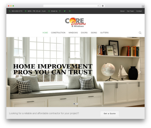 Piko Construct theme WordPress - coreexteriorsfl.com