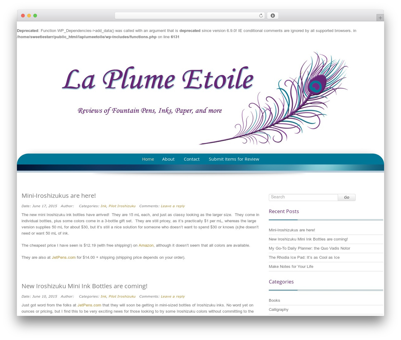 Preference Lite WordPress theme - plume-etoile.com