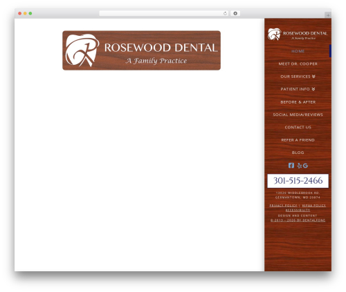 Pro WordPress theme - rosewooddentalmd.com