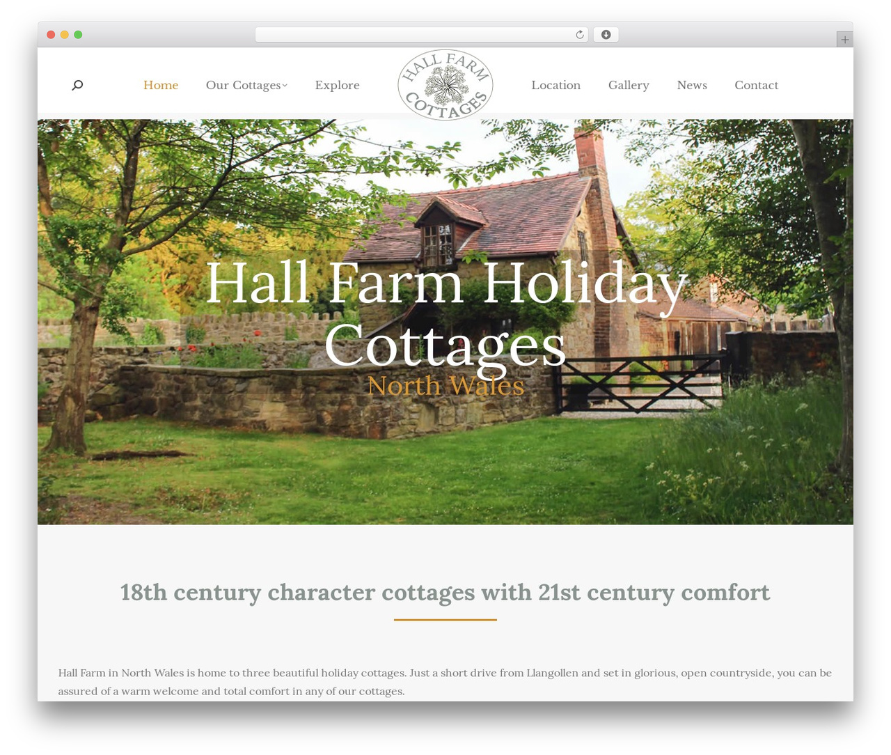 The7 Classic theme WordPress - hallfarmholidaycottages.co.uk
