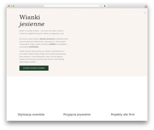 Theme WordPress Flacio - projektkwiaty.pl