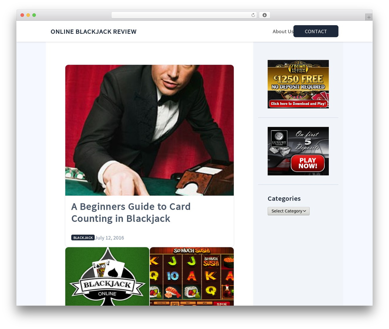WordPress theme Easychic - onlineblackjackreview.org