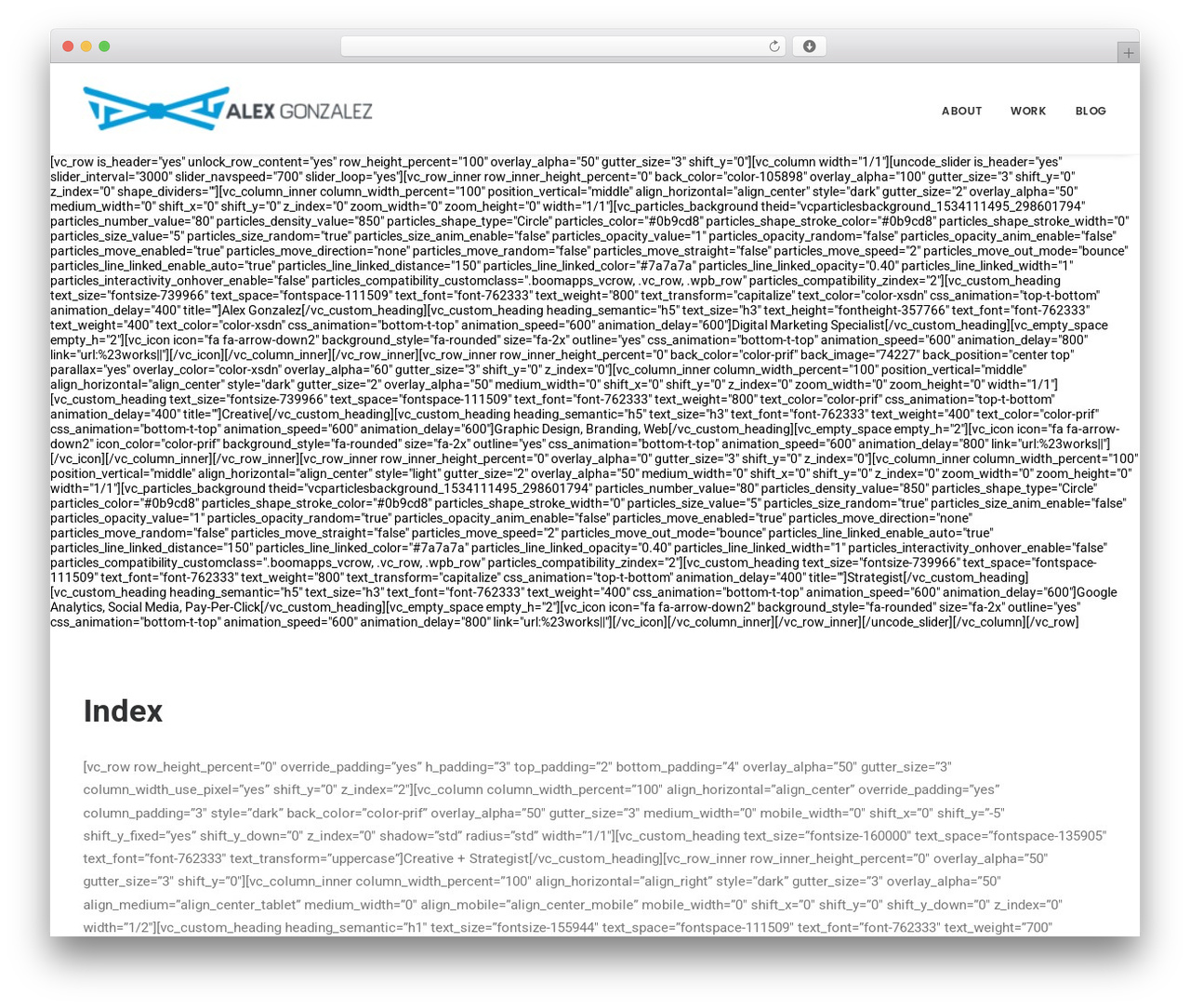 WordPress theme Uncode - alexgonzalezdesign.com