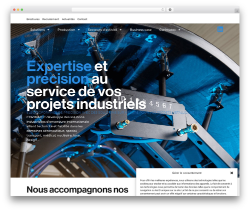 WordPress website theme Hello Elementor - corimatec.com