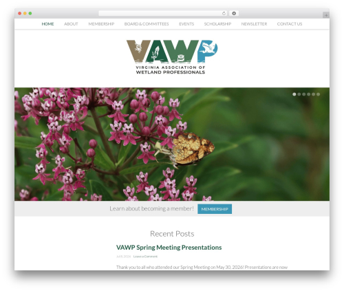 WP theme Nectar - vawetlands.org