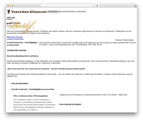 Etch Theme WordPress website theme - tabatiere-kuesnacht.ch