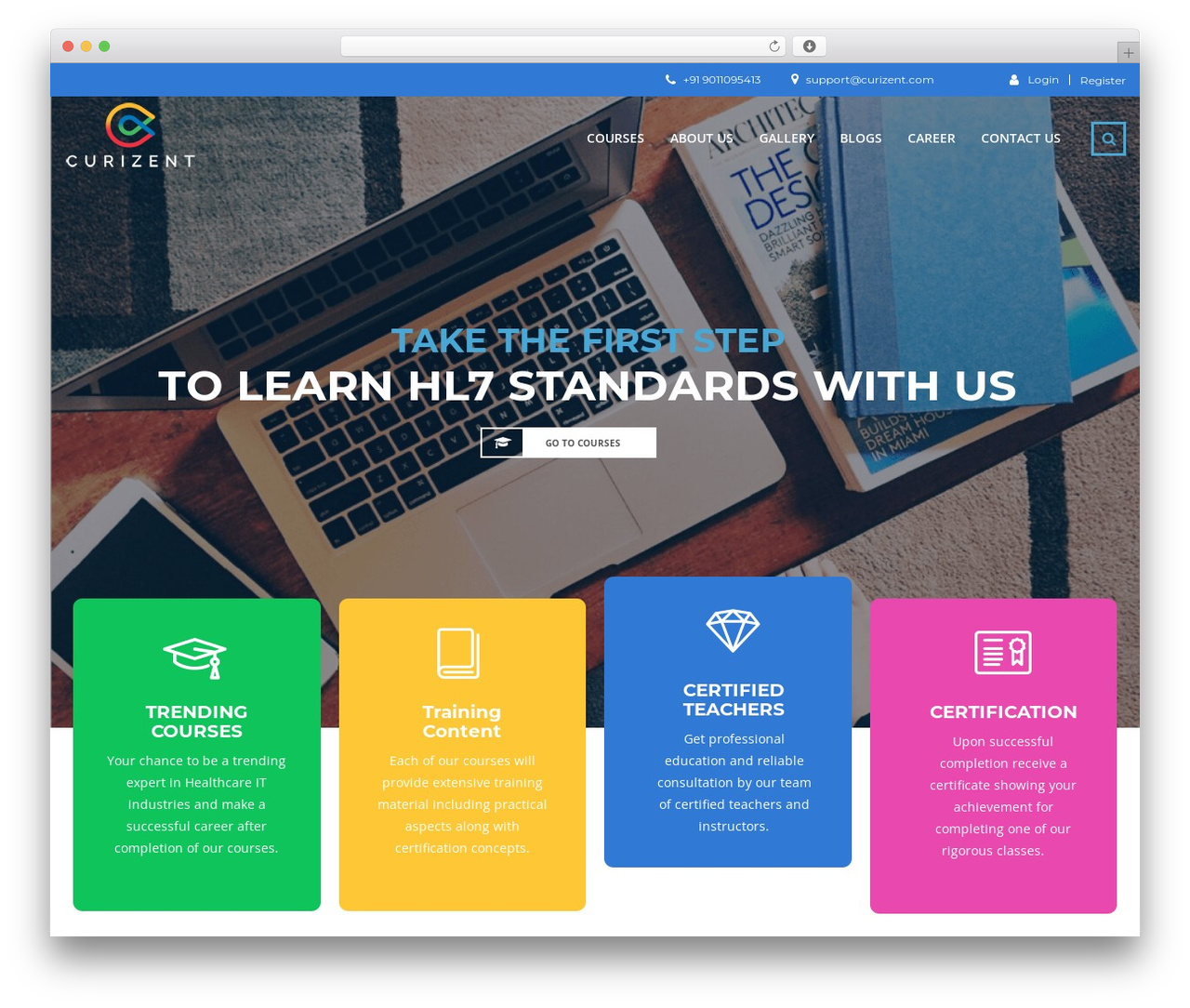 Master Study WordPress theme design - curizent.com