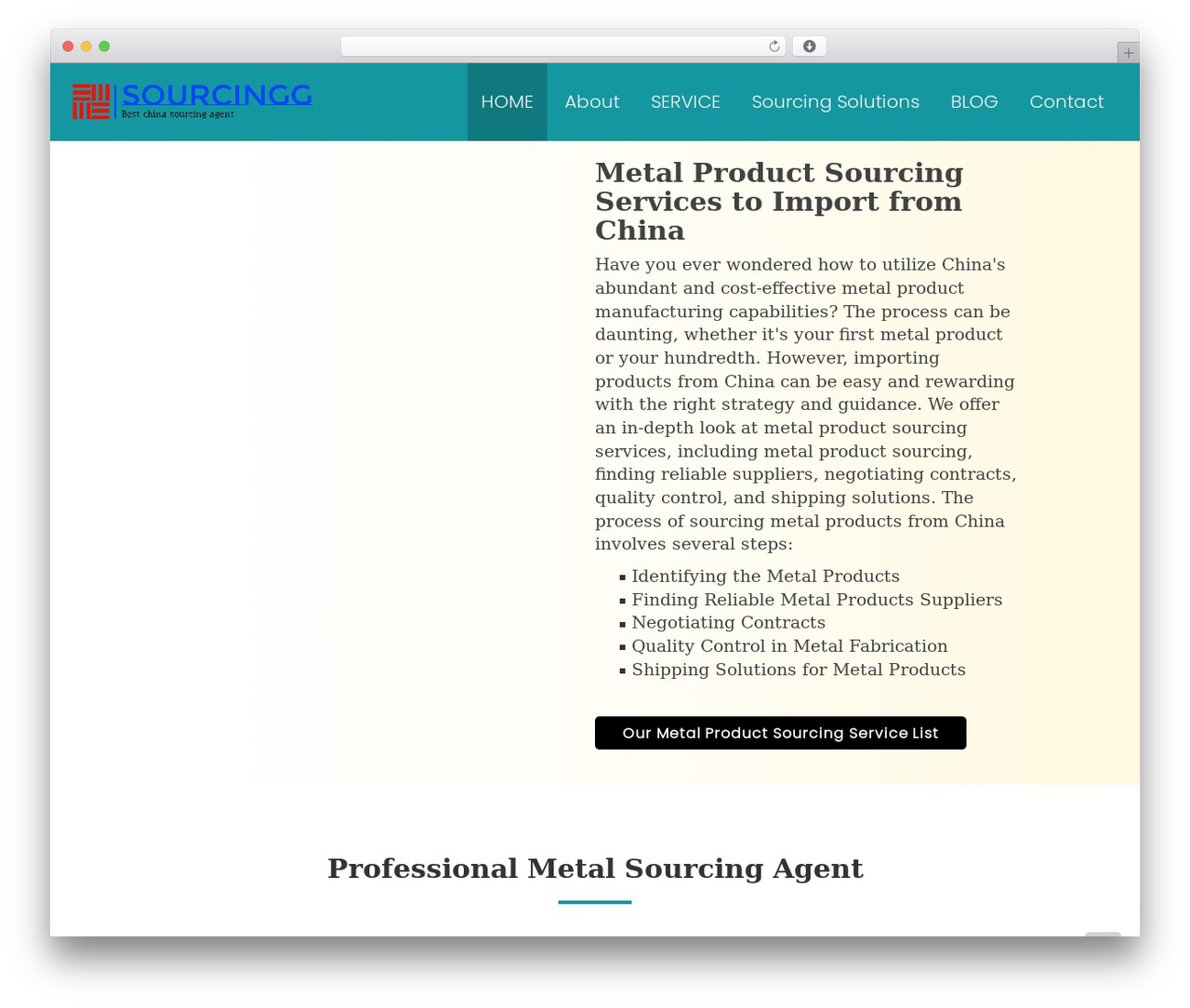 sourcingg.com WordPress theme design - sourcingg.com
