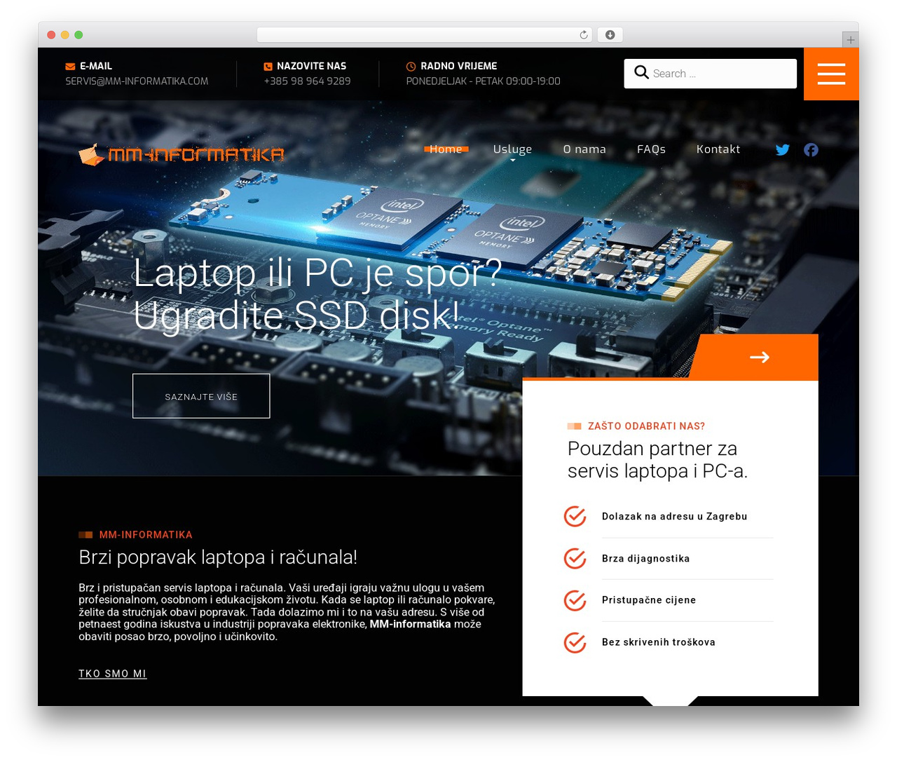 WordPress website theme SmartFix - mm-informatika.com
