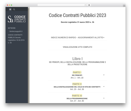 WP theme Editor - codicecontrattipubblici.com