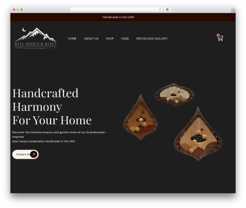 Cryptical WordPress theme design - moonmountainwoods.com