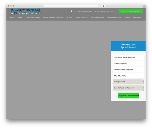 DoctorGenius Framework WordPress theme - familychoicedentistry.com