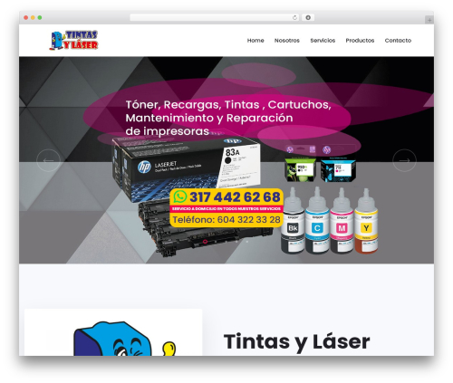 Trydo WordPress page theme - tintasylaser.com