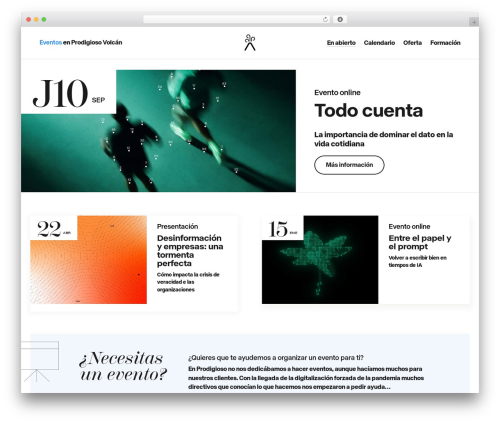 WordPress theme Divi - eventos.prodigiosovolcan.com