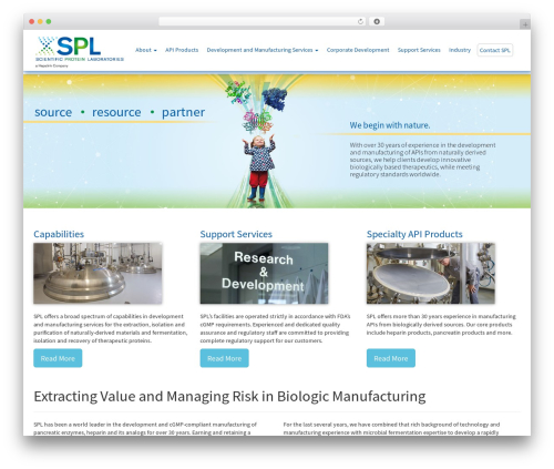 WPBootstrap3Basic WP theme - splpharma.com