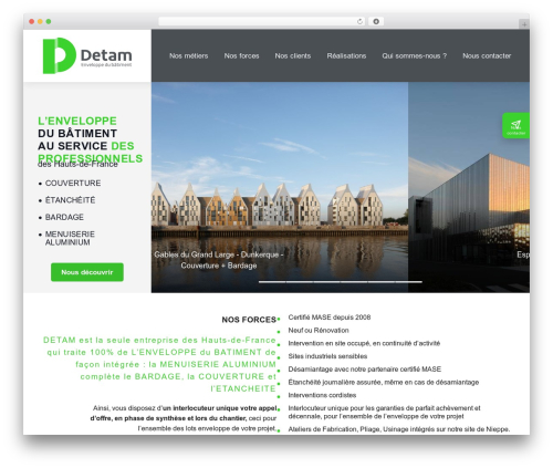 Detam WordPress theme design - detam.fr