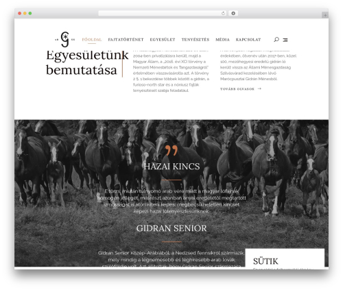 Equine WordPress theme - gidranegyesulet.hu