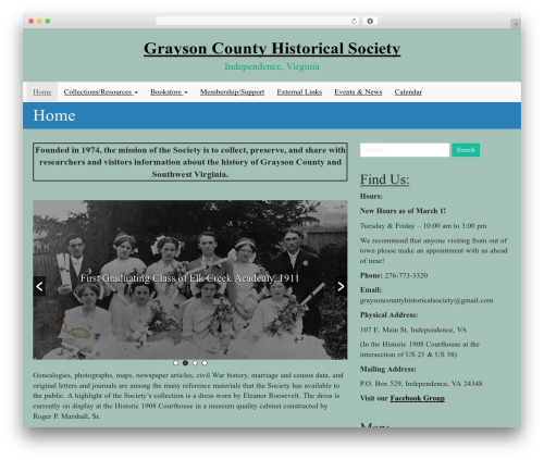 Flat Bootstrap WordPress theme design - graysonvahistsoc.com Flat Bootstrap WordPress theme design - graysonvahistsoc.com