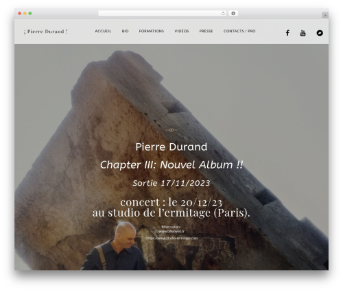 Iron music WordPress plugin - pierredurandmusic.com