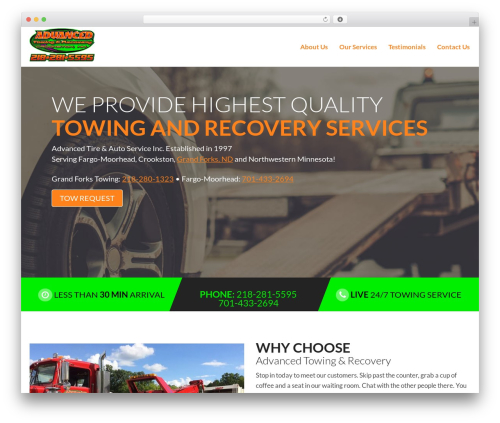 Impulse Press WordPress theme - advanced-towing.com