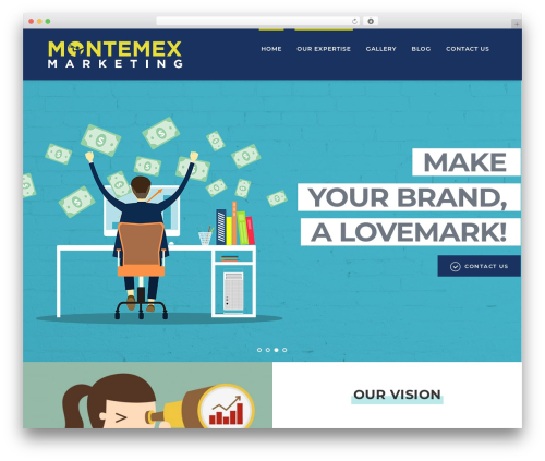 Weberium WordPress theme design - montemex.com