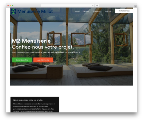 Webify WordPress theme - m2menuiserie.ch