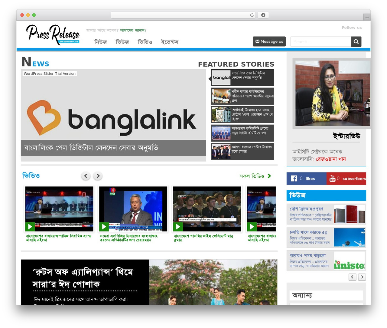 WordPress theme BDpress - bdpressrelease.com