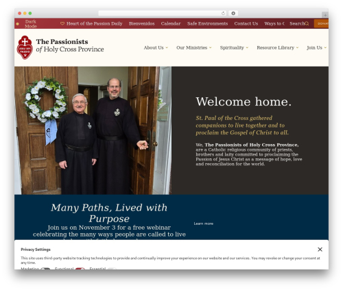 WordPress theme Blocksy - passionist.org