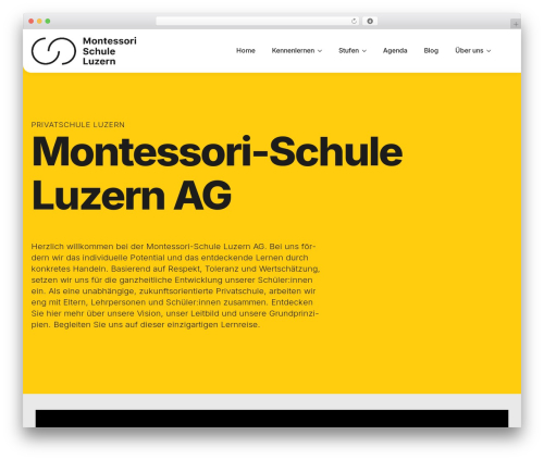 Breakdance Zero Theme WordPress page theme - montessori-luzern.ch