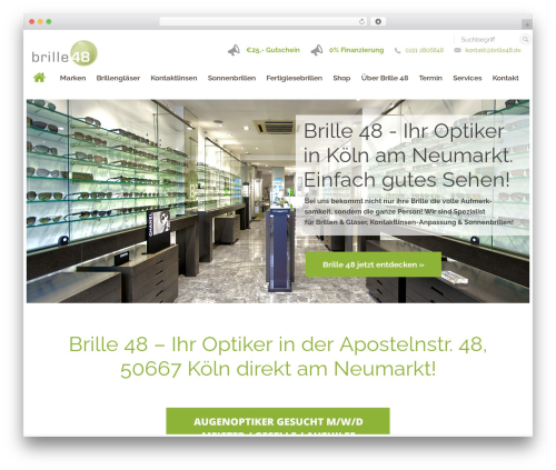 Goodwork WordPress theme design - brille48.de