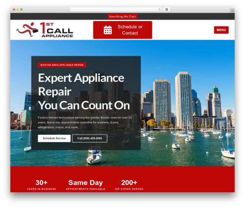 Pro WordPress theme - firstcallappliance.com