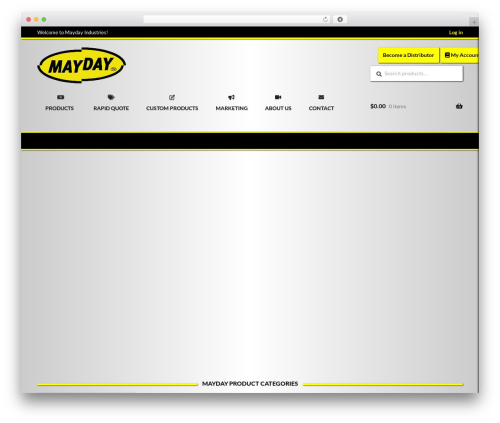 Storefront best WooCommerce theme - maydaysupplies.com