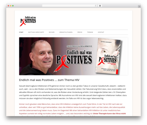 Tiny Framework best WordPress theme - endlich-mal-was-positives.de