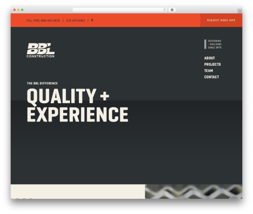 WordPress theme BBL Construction - bblusa.net