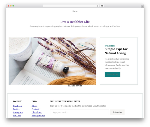 WordPress theme Payton - liveahealthierlife.com
